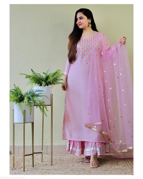 Trendy Beautiful Kurti With Pant and Dupatta Suit