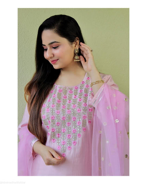 Trendy Beautiful Kurti With Pant and Dupatta Suit