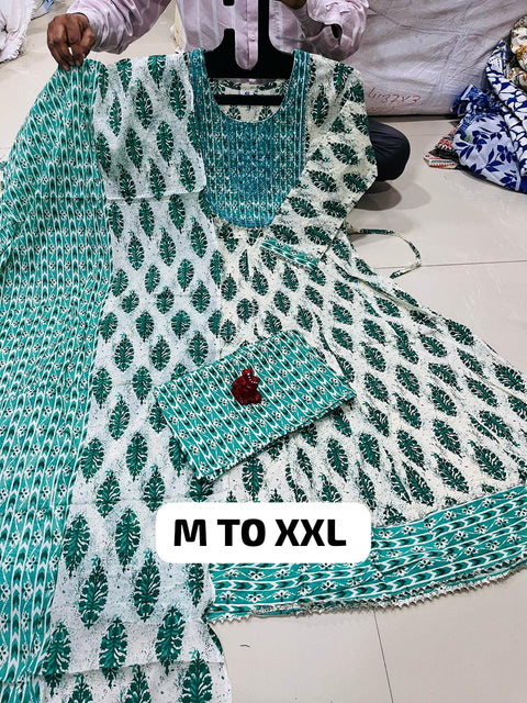 Nayra Cut Kurti Pant With Dupatta Suit
