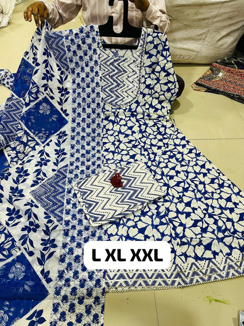 Nayra Cut Kurti Pant With Dupatta Suit