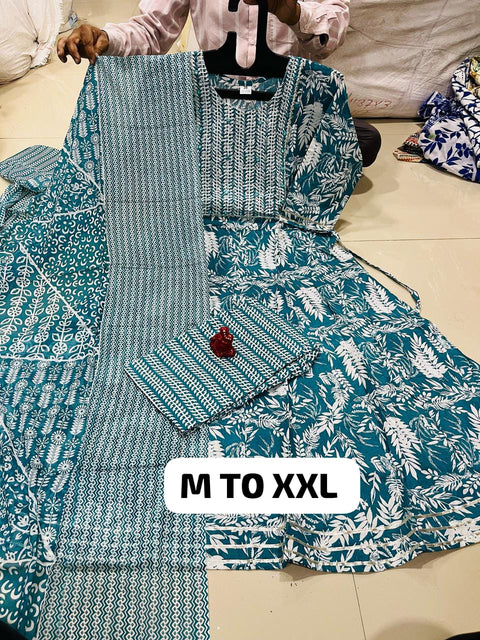 Nayra Cut Kurti Pant With Dupatta Suit