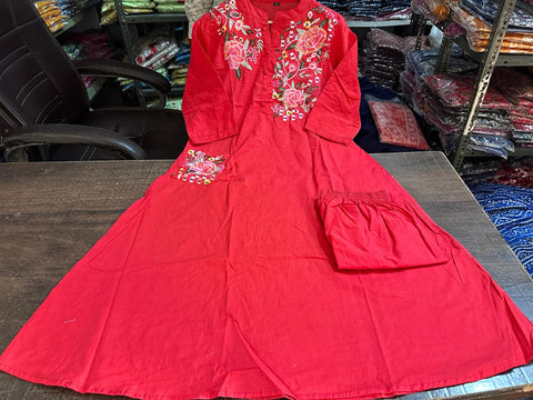 Festive Wear Women Heavy Embroidery Work Long Gown,