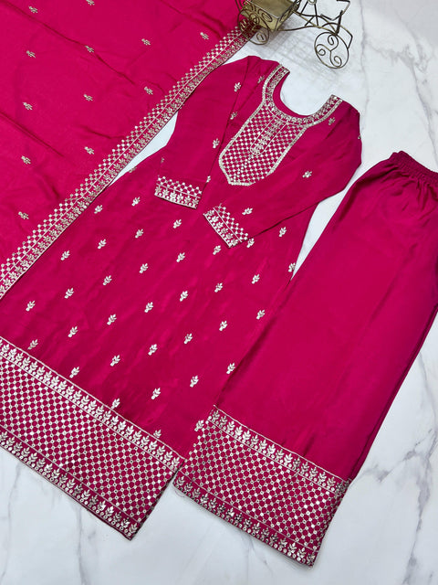 New Designer Party Wear Embroidery Work Fancy Suit