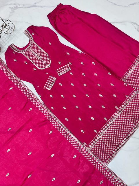 New Designer Party Wear Embroidery Work Fancy Suit