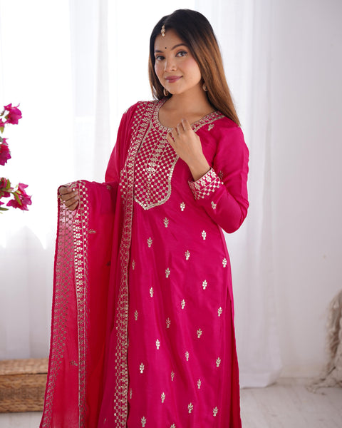 New Designer Party Wear Embroidery Work Fancy Suit