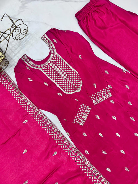 New Designer Party Wear Embroidery Work Fancy Suit