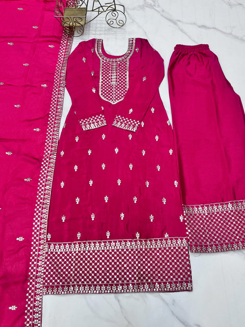 New Designer Party Wear Embroidery Work Fancy Suit