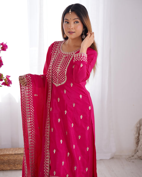 New Designer Party Wear Embroidery Work Fancy Suit