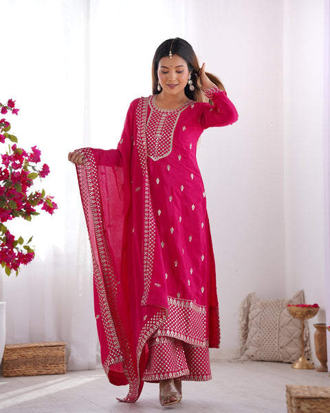 New Designer Party Wear Embroidery Work Fancy Suit