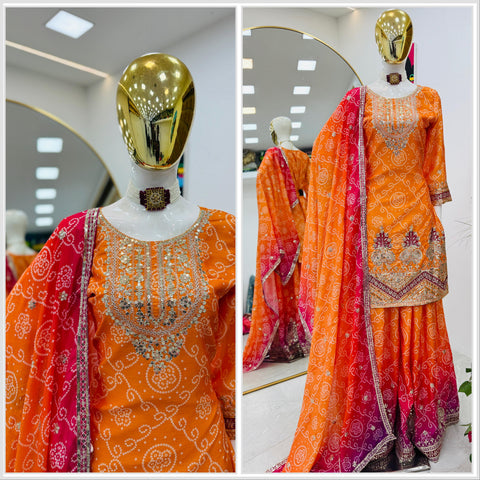 Beautiful Wedding Function Sharara Suit