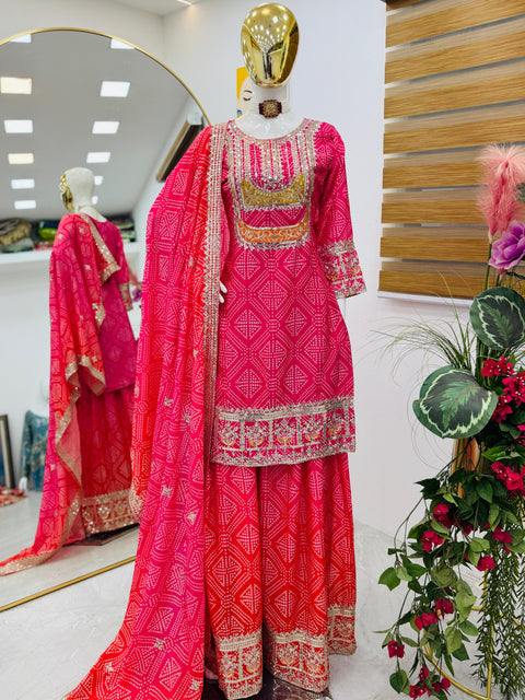 Beautiful Wedding Function Sharara Suit
