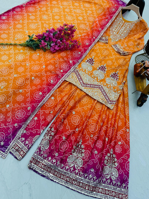 Beautiful Wedding Function Sharara Suit