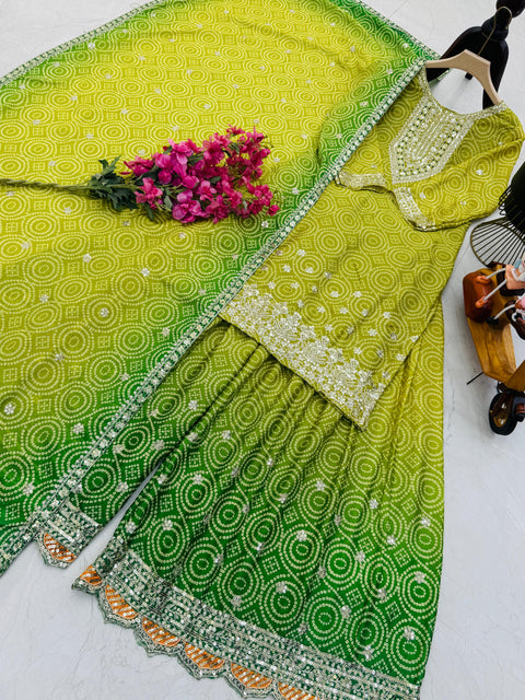 Beautiful Wedding Function Sharara Suit