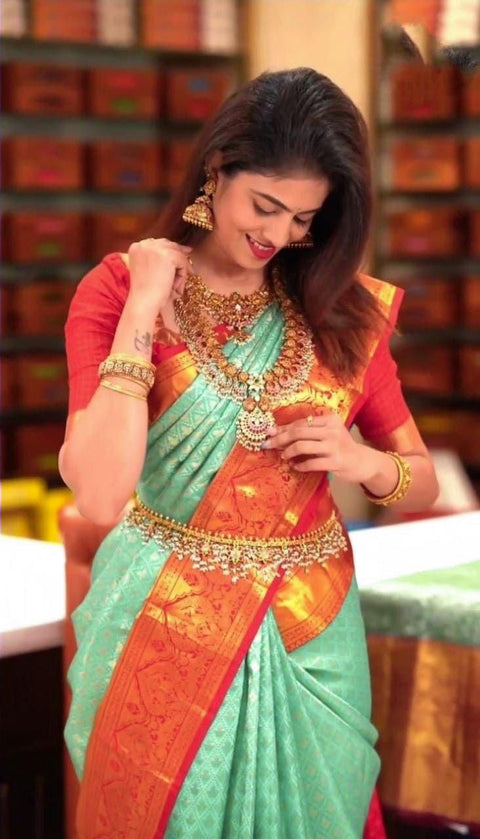 Banarasi Style Pure Kanjivaram Silk Jacquard Kanchipuram