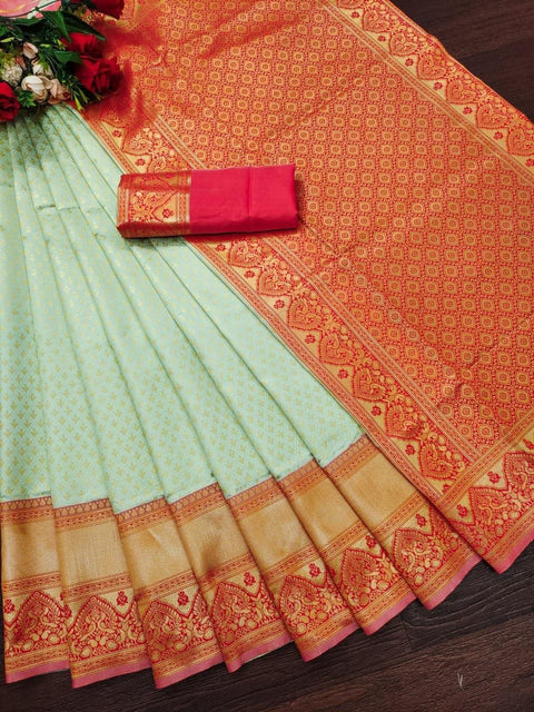 Banarasi Style Pure Kanjivaram Silk Jacquard Kanchipuram