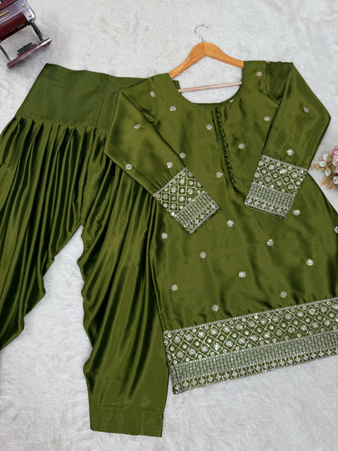 Pakistani dress for women in Rayon fabric with organza sequence work