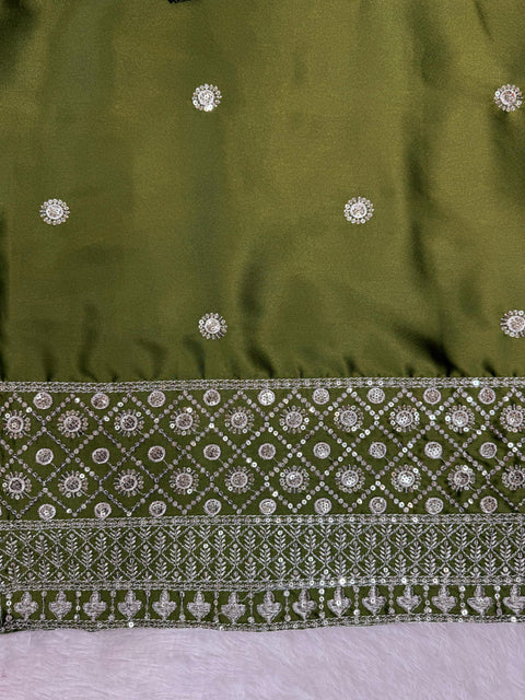 Pakistani dress for women in Rayon fabric with organza sequence work