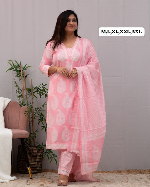 Rayon Printed Women Kurti Suit With Golden Patta Dupatta