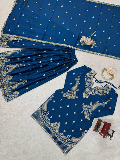 New Designer Collection in Pure Georgette With Heavy Embroidery Work Stitched Suit