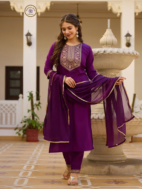 ANARKALI WITH SEQVENCE & ZARI EMBRODED WITH EMBRODED BUTTON WEAR