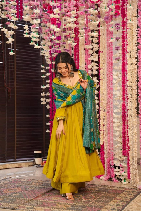 Printed Rayon Blend Stitched Anarkali Gown