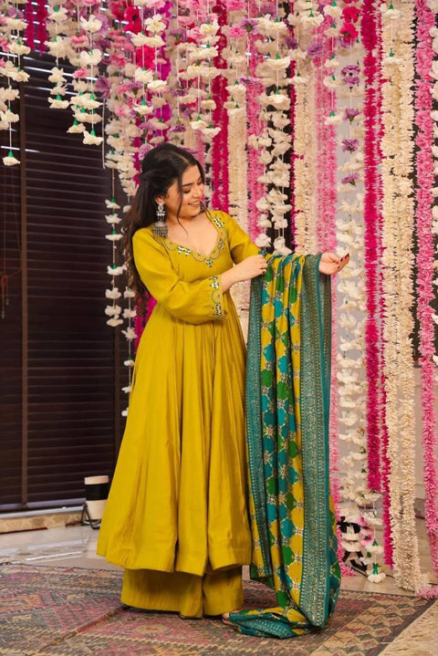 Printed Rayon Blend Stitched Anarkali Gown
