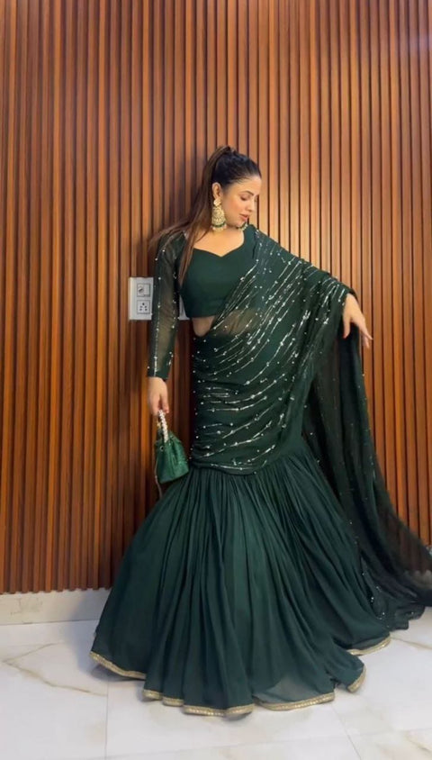 Sequin Georgette Party Wear Lehenga Choli