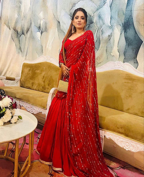 Sequin Georgette Party Wear Lehenga Choli