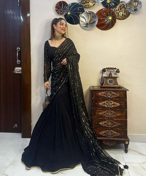 Sequin Georgette Party Wear Lehenga Choli
