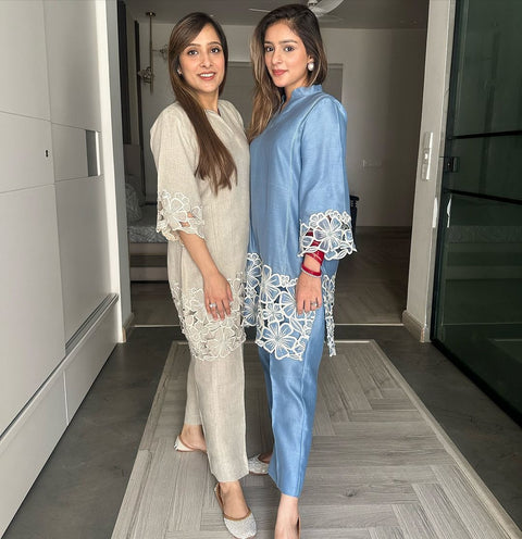 Heavy Embroidered Work Pakistani Kurti With Pant suit