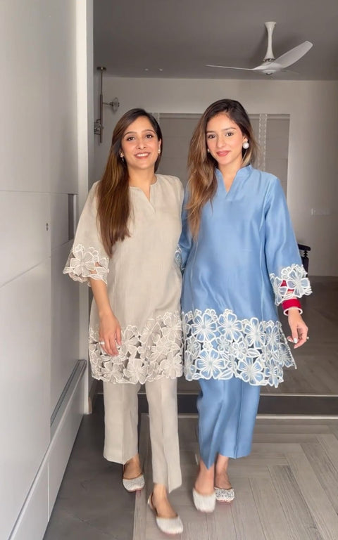 Heavy Embroidered Work Pakistani Kurti With Pant suit