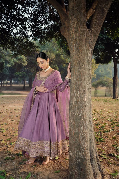 Printed Rayon Blend Stitched Anarkali Gown
