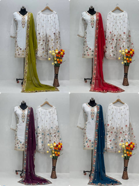 New Designer Wear Heavy Work Stitched Suit