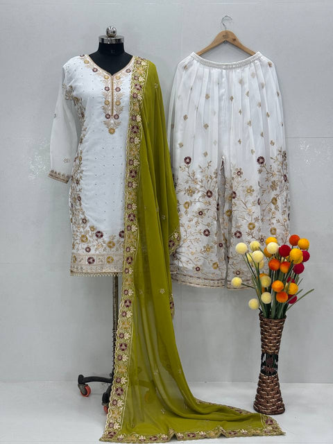 New Designer Wear Heavy Work Stitched Suit
