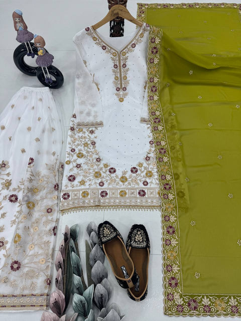 New Designer Wear Heavy Work Stitched Suit