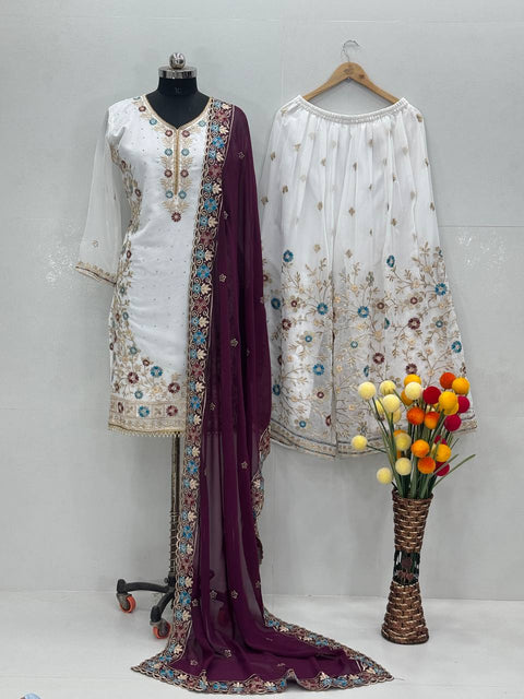 New Designer Wear Heavy Work Stitched Suit