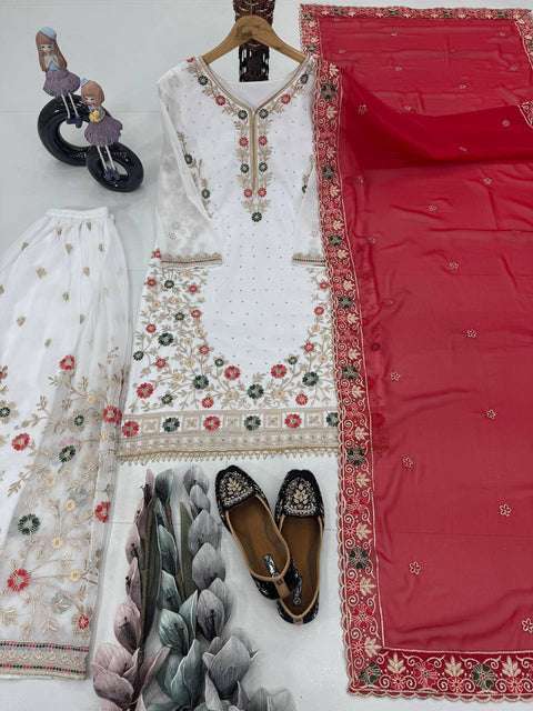 New Designer Wear Heavy Work Stitched Suit