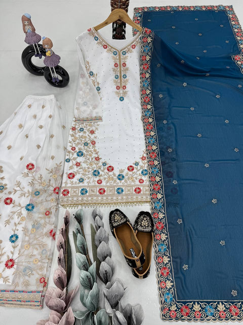 New Designer Wear Heavy Work Stitched Suit