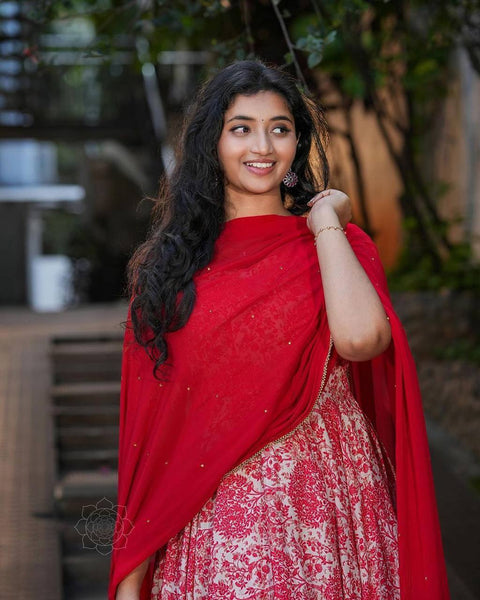 Embroidered Georgette Stitched Anarkali Gown