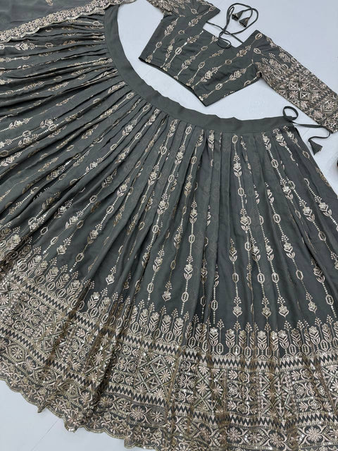 georgette sequence work rafal lehenga choli