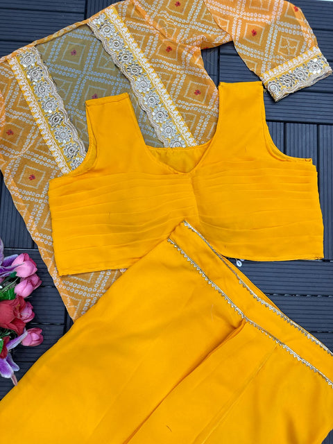 Trending Party Wear Koti With Dhoti Style Sharara Choli