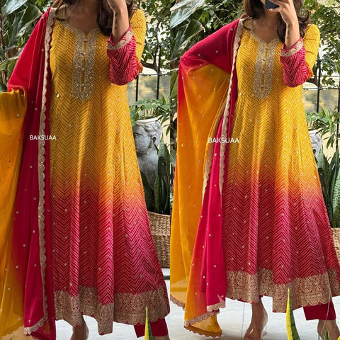 Designer Anarkali suit party wear | Luxury Designer