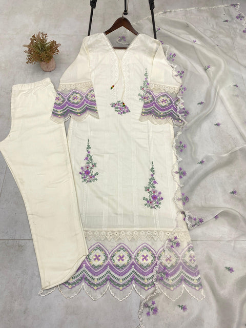 New Designer Collection in Georgette With Heavy Embroidered Work Stitched Suit