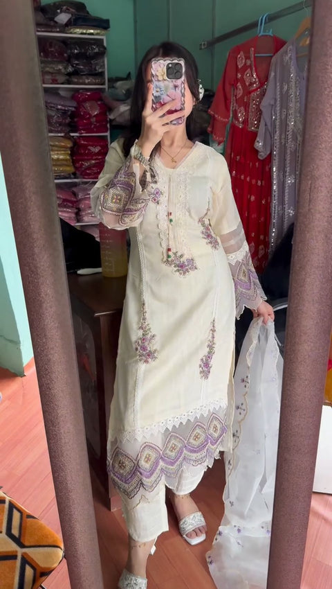 New Designer Collection in Georgette With Heavy Embroidered Work Stitched Suit