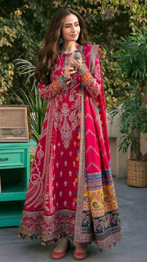Stylish latest Pakistani cotton dress & colour is very beautiful