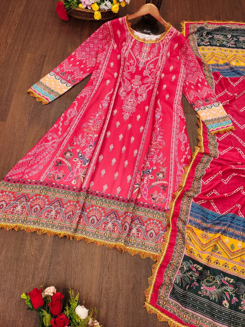 Stylish latest Pakistani cotton dress & colour is very beautiful