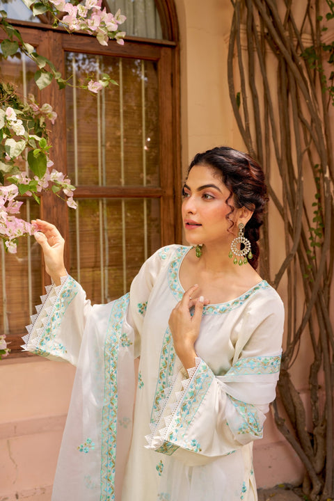 Most Beautiful Pure Chanderi Embroidered Suit