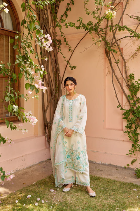 Most Beautiful Pure Chanderi Embroidered Suit