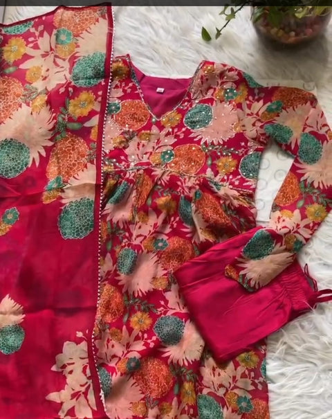 Latest Digital Print Women's Kurti With Dupatta