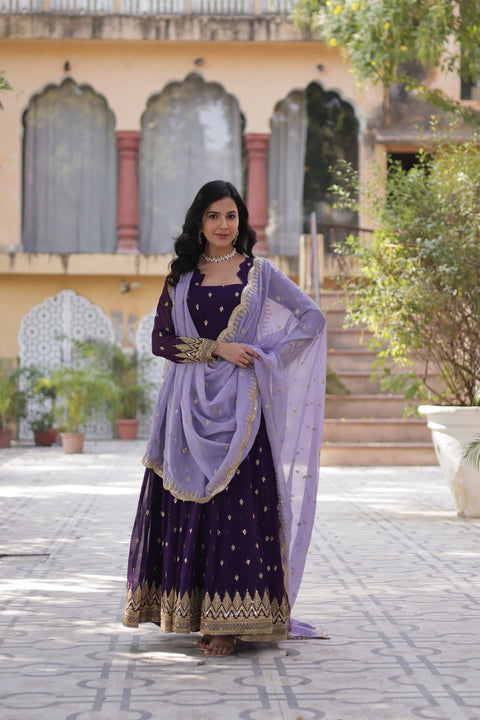 Designer Navratri Special Deepika Gown With Dupatta Wholesale